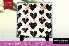 Hearts Slate PNG - Valentines Day Square Slate Sublimation Product Image 1