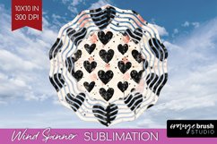 Hearts Wind Spinner Sublimation PNG - Valentines Day Round Product Image 1