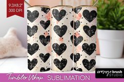 Hearts Tumbler Wrap - Valentines Day Tumbler PNG Sublimation Product Image 1