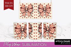 Hearts Mug Wrap - Valentines Day Mug PNG Sublimation Product Image 1