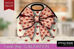 Hearts Lunch Bag - Valentines Day Lunch Bug PNG Sublimation Product Image 1