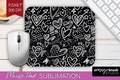 Hearts Mouse Pad Sublimation - Valentines Day Mousepad PNG Product Image 1