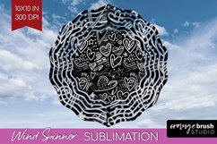 Hearts Wind Spinner Sublimation PNG - Valentines Day Round Product Image 1