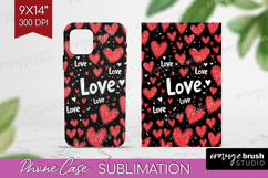 Hearts Phone Case PNG - Valentines Day Case PNG Sublimation Product Image 1
