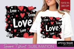 Hearts Square Tshirt Background - Valentines Day PNG Product Image 1