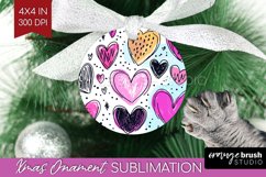 Hearts Ornament PNG - Valentines Day PNG Sublimation Product Image 1