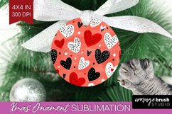 Hearts Ornament PNG - Valentines Day PNG Sublimation Product Image 1