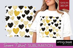 Hearts Square Tshirt Background - Valentines Day PNG Product Image 1
