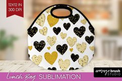 Hearts Lunch Bag - Valentines Day Lunch Bug PNG Sublimation Product Image 1