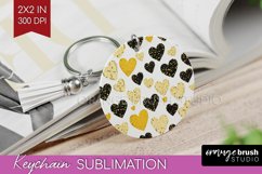 Hearts Keychain PNG - Valentines Day Keychain Sublimation Product Image 1