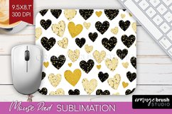 Hearts Mouse Pad Sublimation - Valentines Day Mousepad PNG Product Image 1