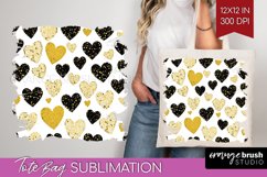 Hearts Tote Bag - Valentines Day Tote Bag PNG Sublimation Product Image 1