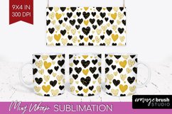Hearts Mug Wrap - Valentines Day Mug PNG Sublimation Product Image 1