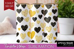 Hearts Tumbler Wrap - Valentines Day Tumbler PNG Sublimation Product Image 1