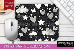Hearts Mouse Pad Sublimation - Valentines Day Mousepad PNG Product Image 1