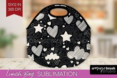 Hearts Lunch Bag - Valentines Day Lunch Bug PNG Sublimation Product Image 1