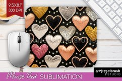 Hearts Mouse Pad Sublimation - Valentines Day Mousepad PNG Product Image 1