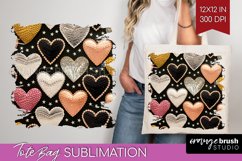 Hearts Tote Bag - Valentines Day Tote Bag PNG Sublimation Product Image 1