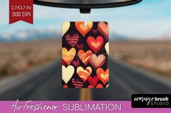 Hearts Air Freshener PNG - Valentines Day PNG Sublimation Product Image 1