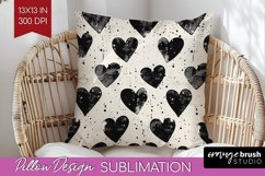 Hearts Pillow Sublimation - Valentines Day Pillow Cover PNG Product Image 1
