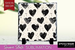 Hearts Slate PNG - Valentines Day Square Slate Sublimation Product Image 1
