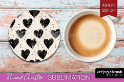 Hearts Round Coaster - Valentines Day Coaster PNG Product Image 1