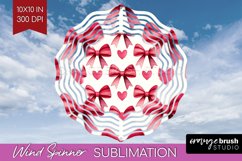 Hearts Wind Spinner Sublimation PNG - Valentines Day Round Product Image 1