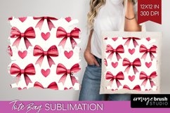 Hearts Tote Bag - Valentines Day Tote Bag PNG Sublimation Product Image 1