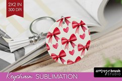 Hearts Keychain PNG - Valentines Day Keychain Sublimation Product Image 1