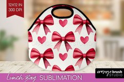 Hearts Lunch Bag - Valentines Day Lunch Bug PNG Sublimation Product Image 1