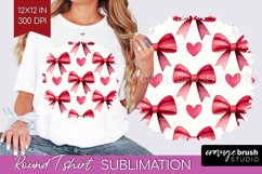 Hearts Round Tshirt Background - Valentines Day PNG Product Image 1