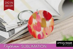 Hearts Keychain PNG - Valentines Day Keychain Sublimation Product Image 1