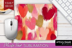 Hearts Mouse Pad Sublimation - Valentines Day Mousepad PNG Product Image 1