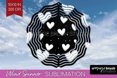 Hearts Wind Spinner Sublimation PNG - Valentines Day Round Product Image 1