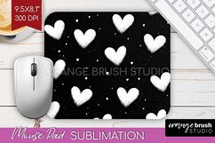 Hearts Mouse Pad Sublimation - Valentines Day Mousepad PNG Product Image 1