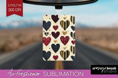 Hearts Air Freshener PNG - Valentines Day PNG Sublimation Product Image 1