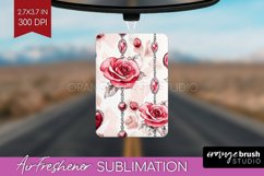 Hearts Air Freshener PNG - Valentines Day PNG Sublimation Product Image 1