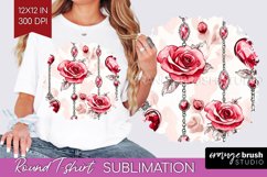 Hearts Round Tshirt Background - Valentines Day PNG Product Image 1