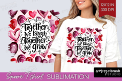 Family Quote Square Tshirt Background - Heart PNG Product Image 1