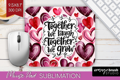 Family Quote Mouse Pad Sublimation - Heart Mousepad PNG Product Image 1