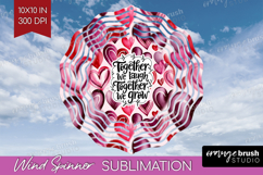 Family Quote Wind Spinner Sublimation PNG - Heart Round Product Image 1