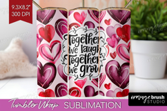 Family Quote Tumbler Wrap - Heart Tumbler PNG Sublimation Product Image 1
