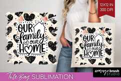 Family Quote Tote Bag - Heart Tote Bag PNG Sublimation Product Image 1