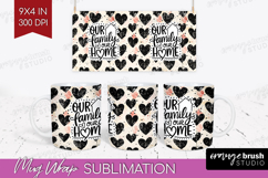 Family Quote Mug Wrap - Heart Mug PNG Sublimation Product Image 1