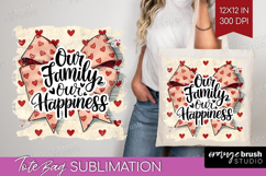 Family Quote Tote Bag - Heart Tote Bag PNG Sublimation Product Image 1