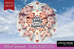Family Quote Wind Spinner Sublimation PNG - Heart Round Product Image 1
