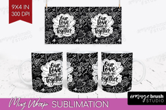 Family Quote Mug Wrap - Heart Mug PNG Sublimation Product Image 1