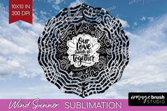 Family Quote Wind Spinner Sublimation PNG - Heart Round Product Image 1