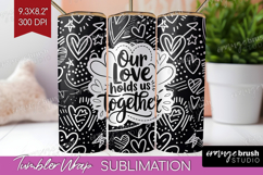 Family Quote Tumbler Wrap - Heart Tumbler PNG Sublimation Product Image 1