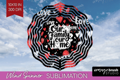 Family Quote Wind Spinner Sublimation PNG - Heart Round Product Image 1